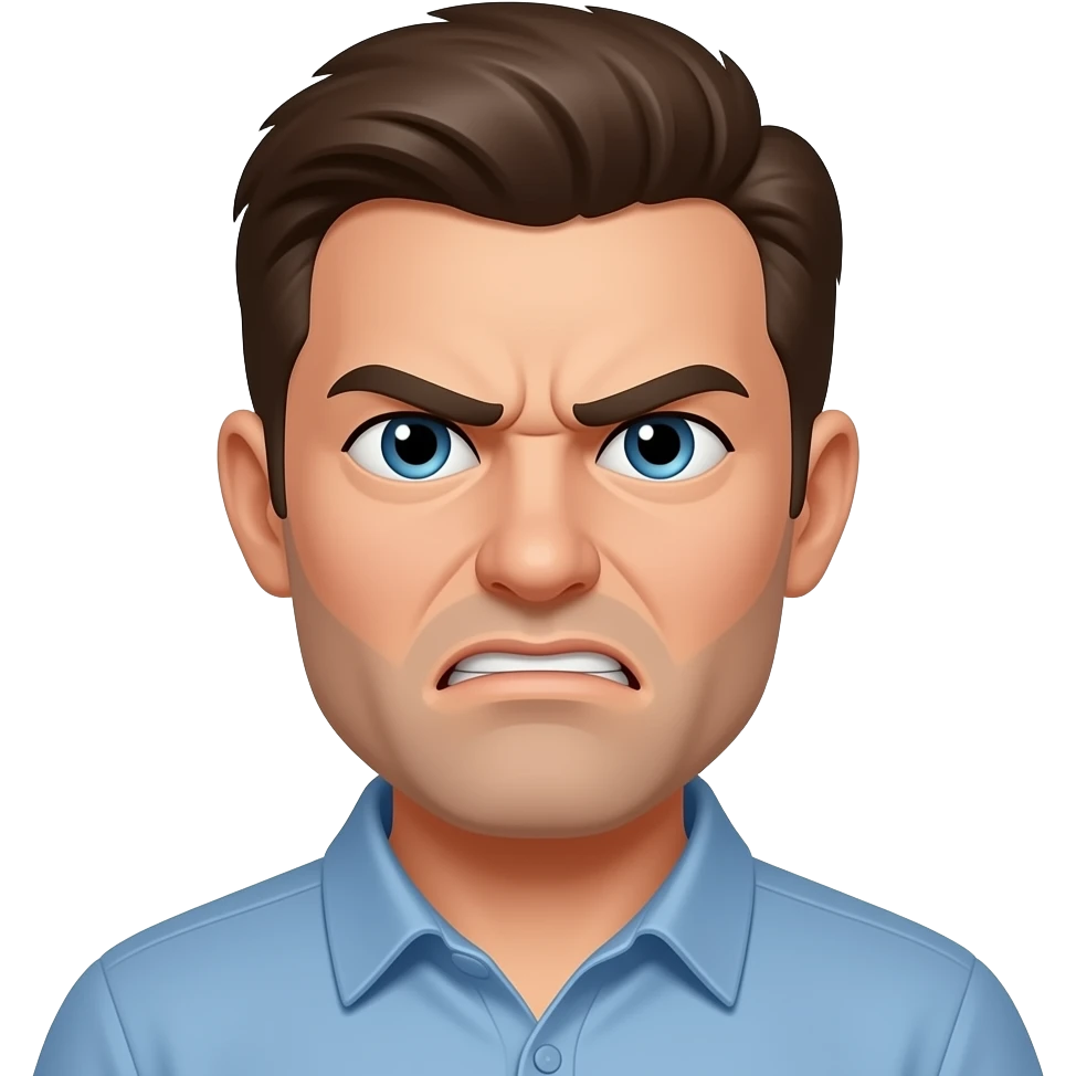 Homme énervé et en colère emoji