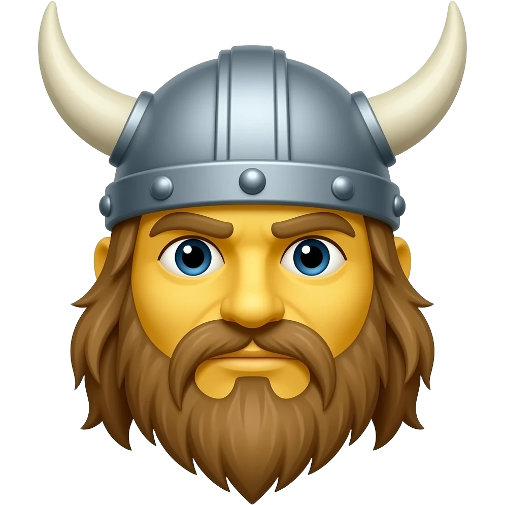 yellow face viking head emoji