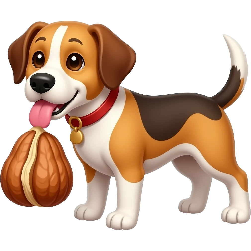 Dog licking his nuts emoji
