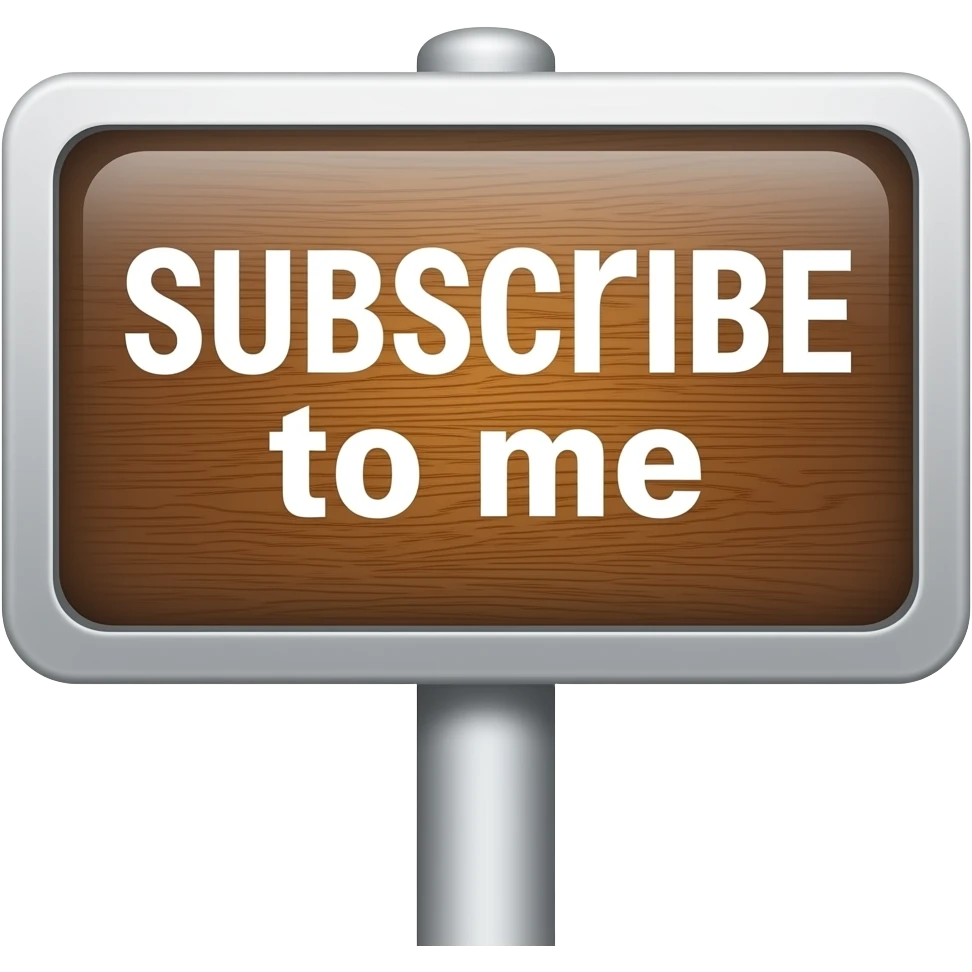 Sign that says Subscribe to me emoji