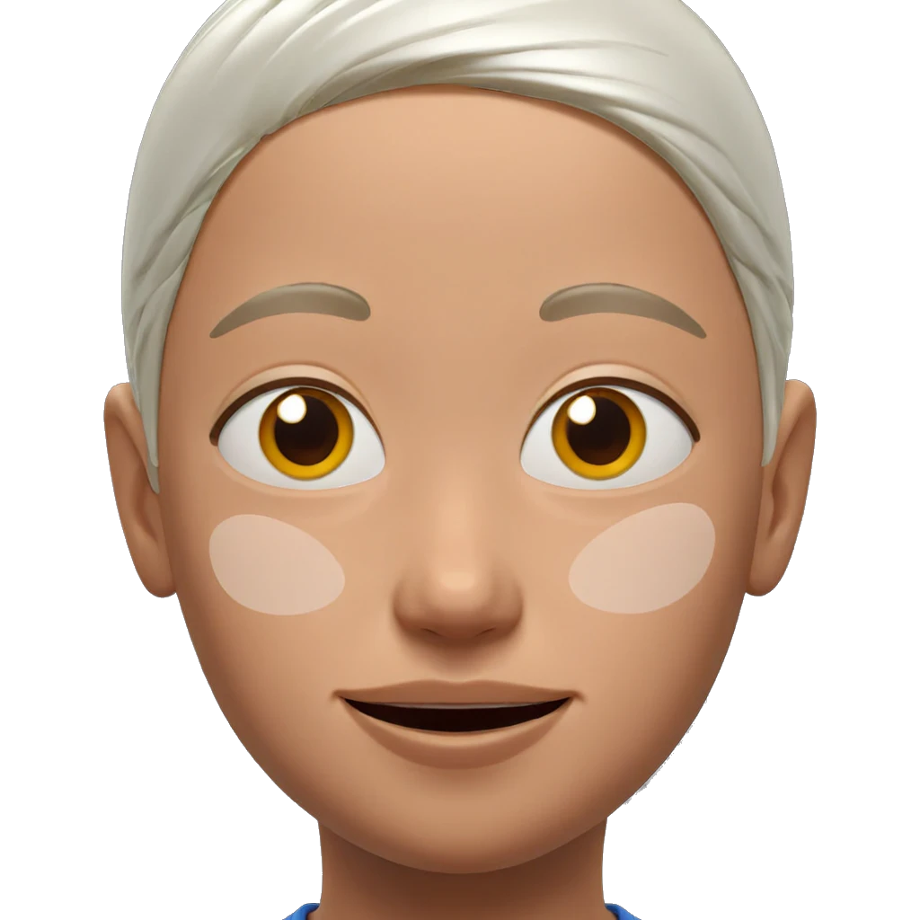 boy with white hair portrait emoji