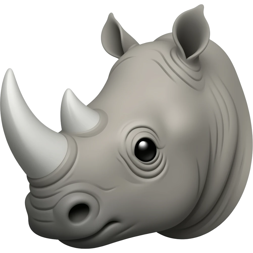 rhinoceros face emoji