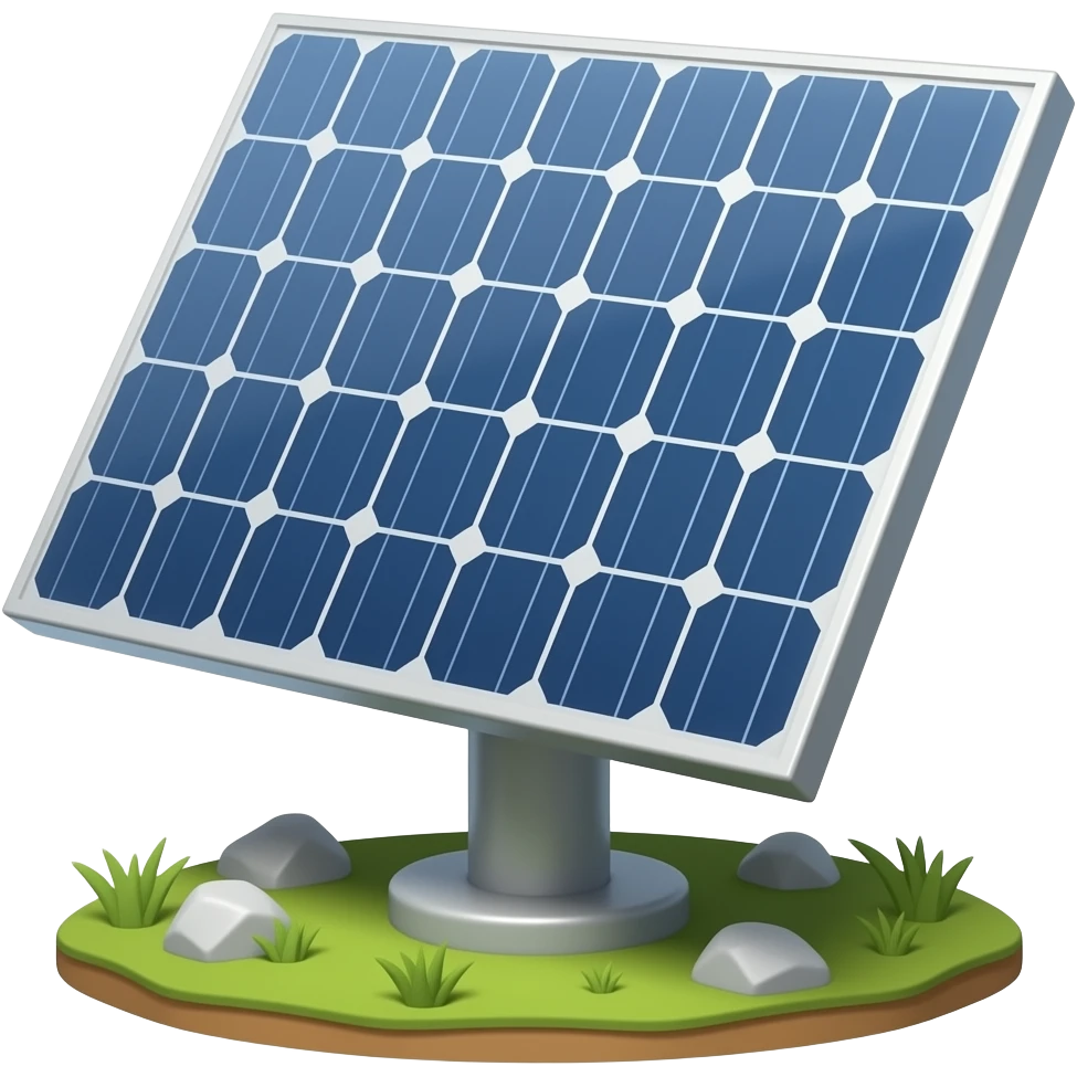 solar panel on a ground-based mount emoji