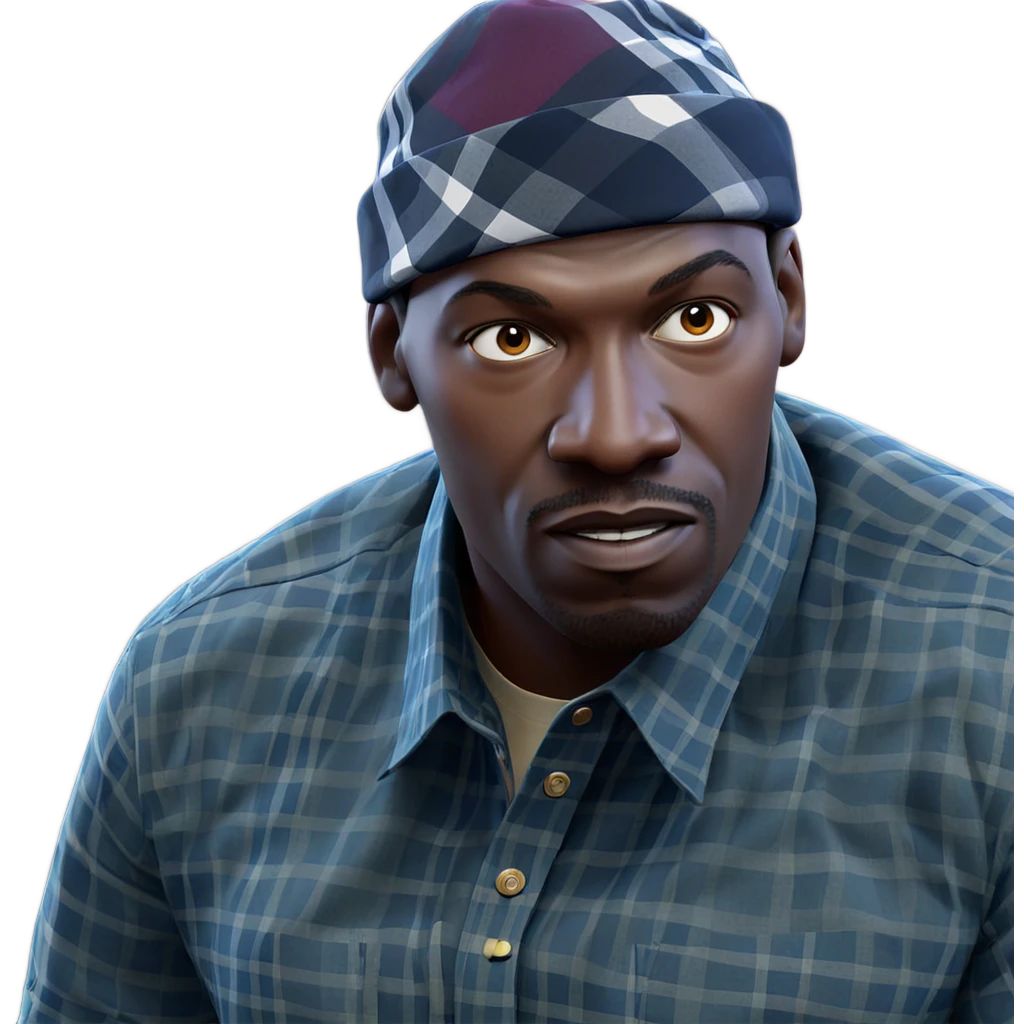 plaid shirt and hat style emoji
