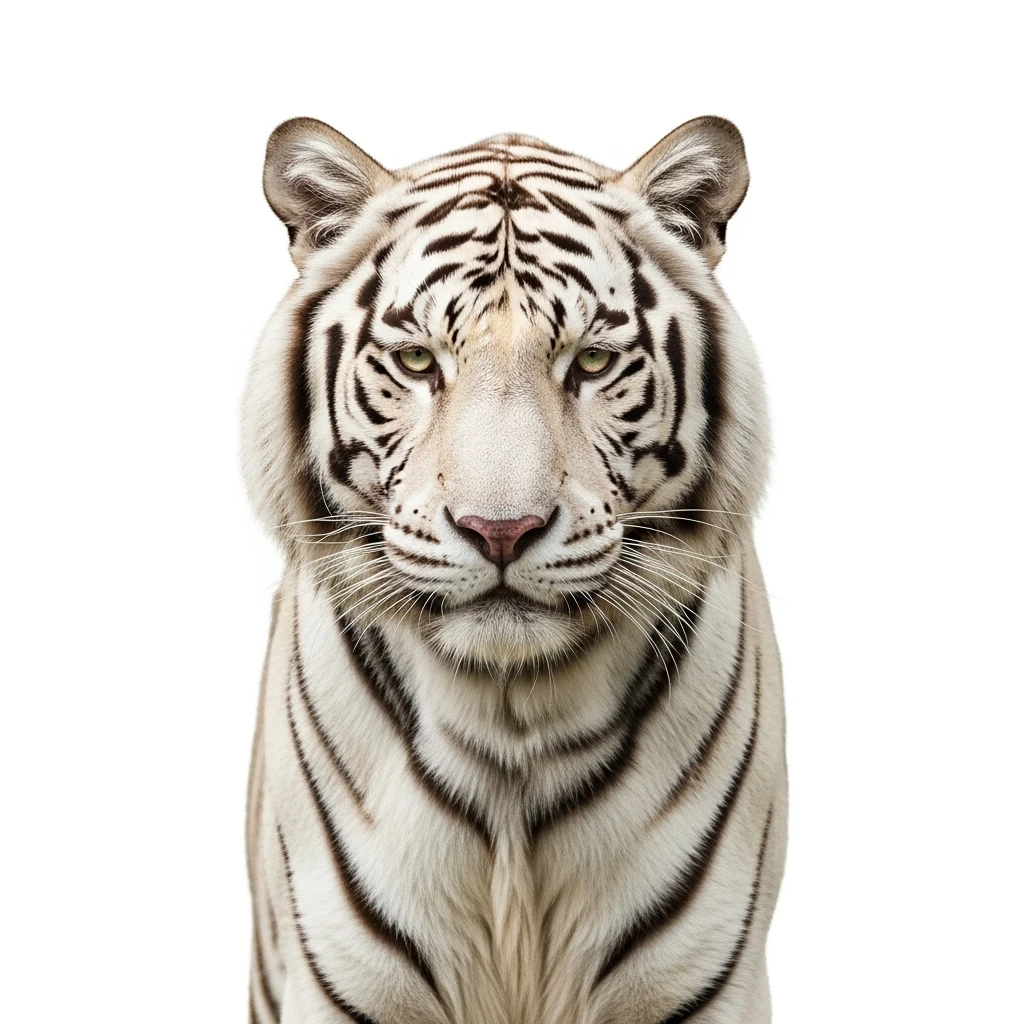 Tiger white background emoji