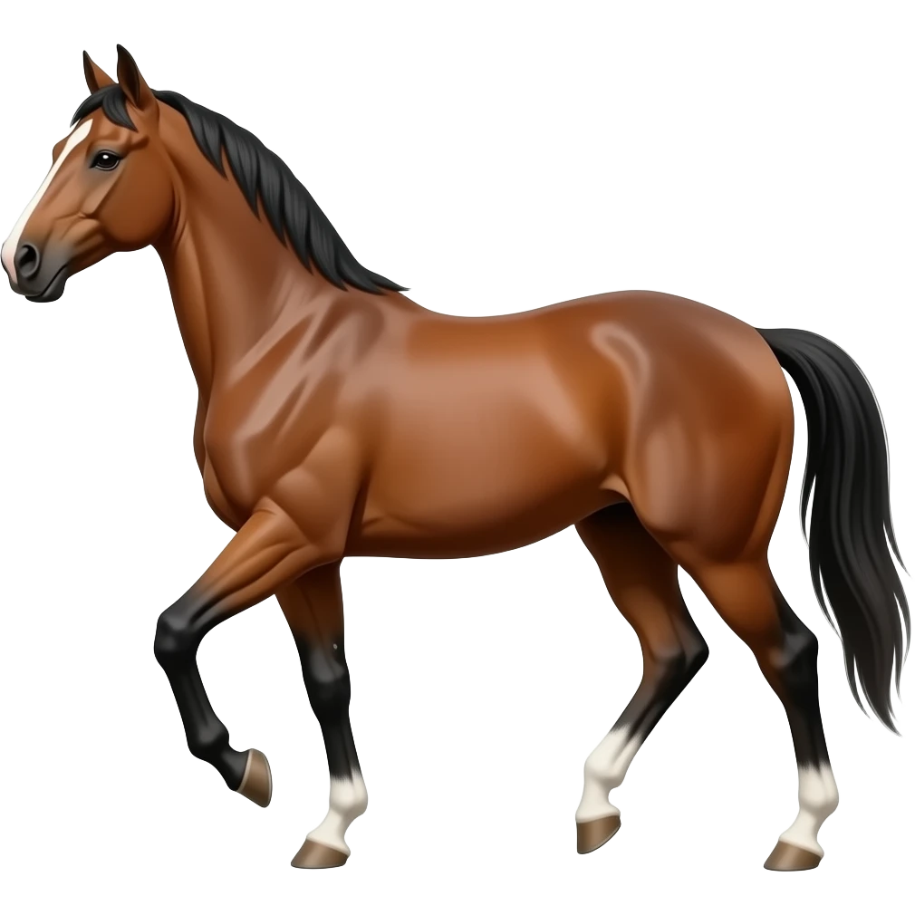 Golloping bay western horse emoji