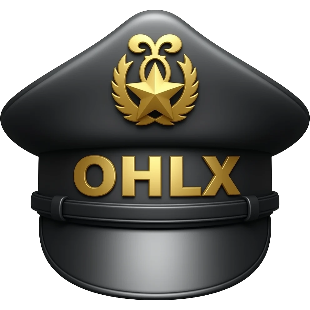 Black Kepi hat emoji