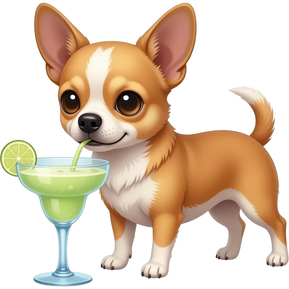 chihuahua drinking margarita emoji