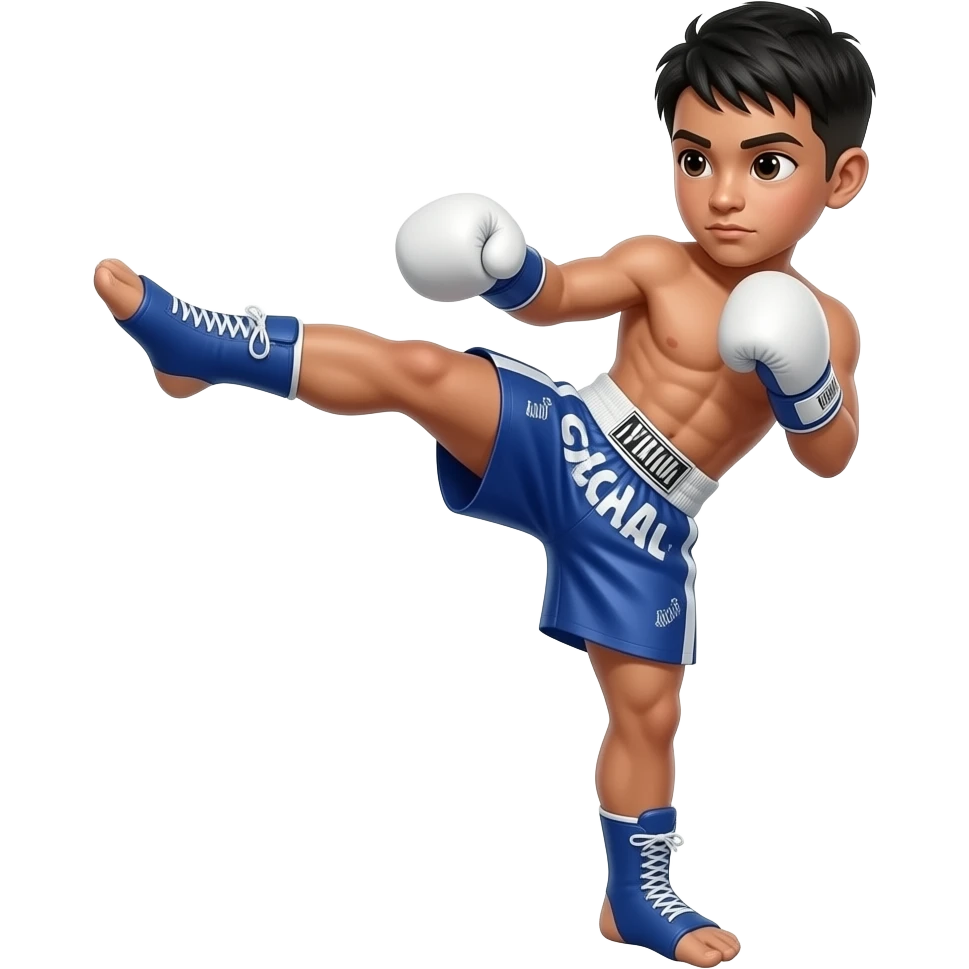 Thai boxer front kick teep emoji