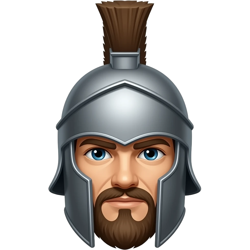 leonidas face wearing helmet facing emoji
