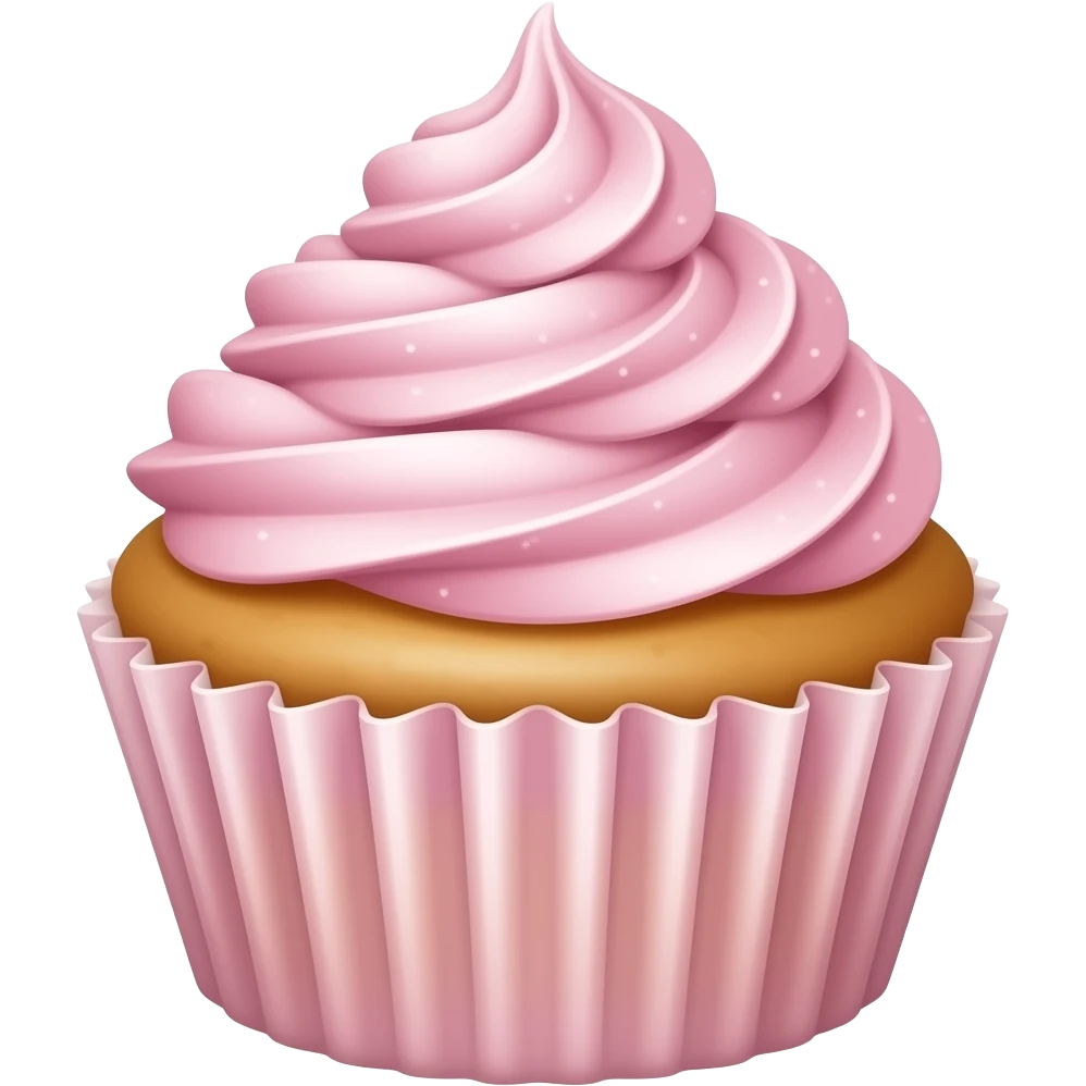 Cupcake with pink icing emoji