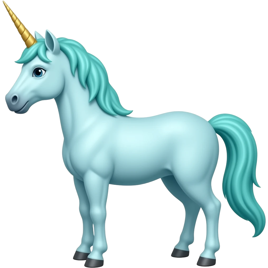 Teal unicorn emoji