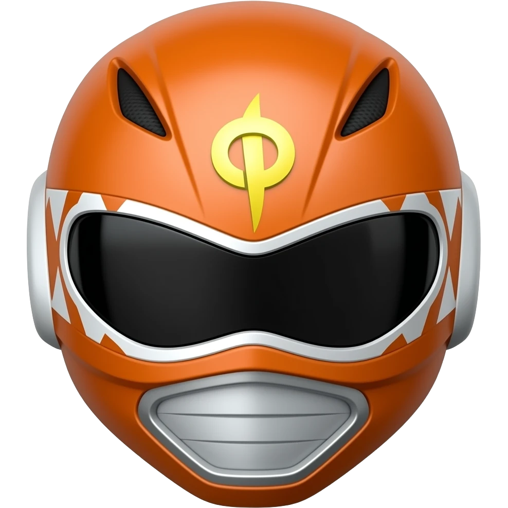 Orange snake power ranger helmet emoji