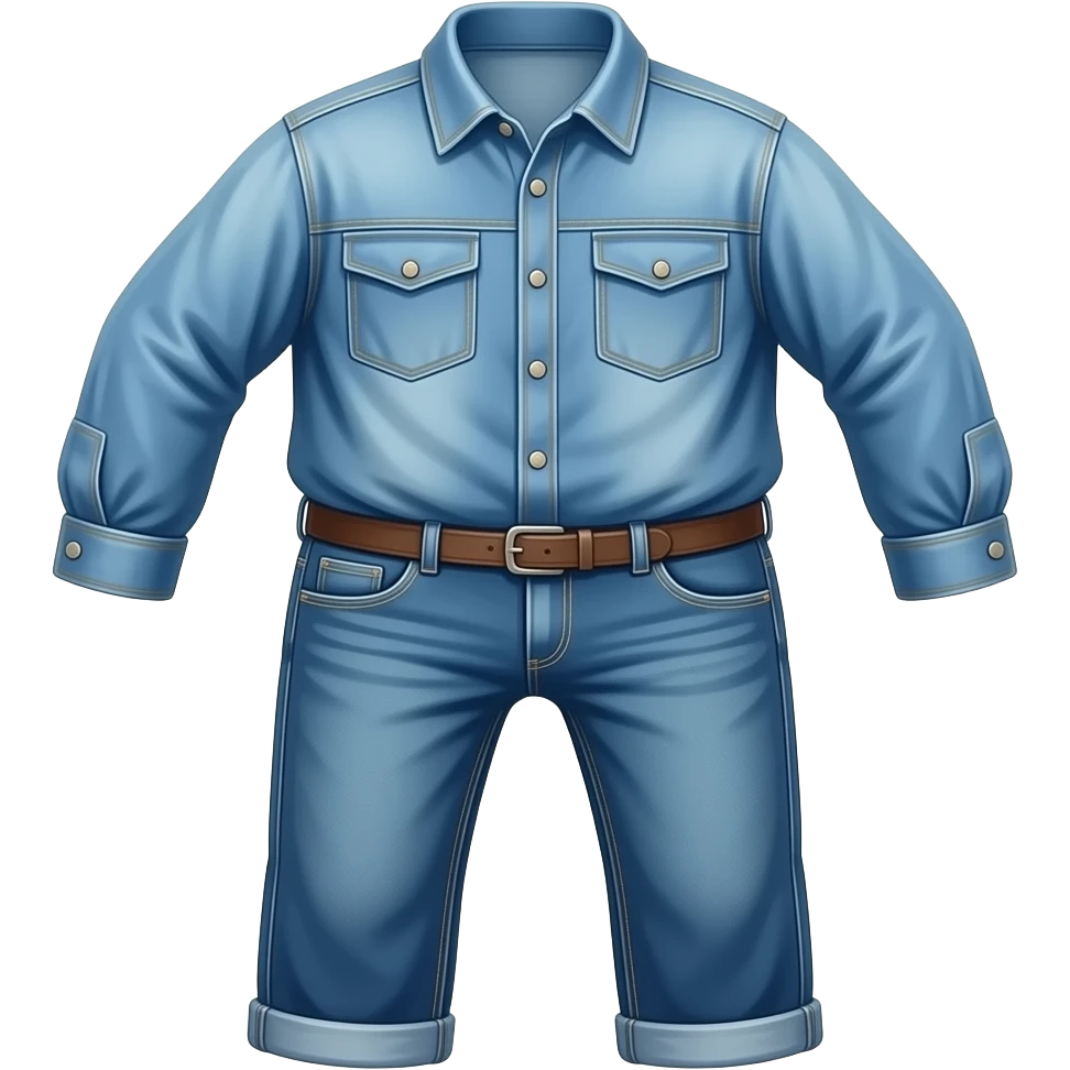 denim pants and denim shirt emoji