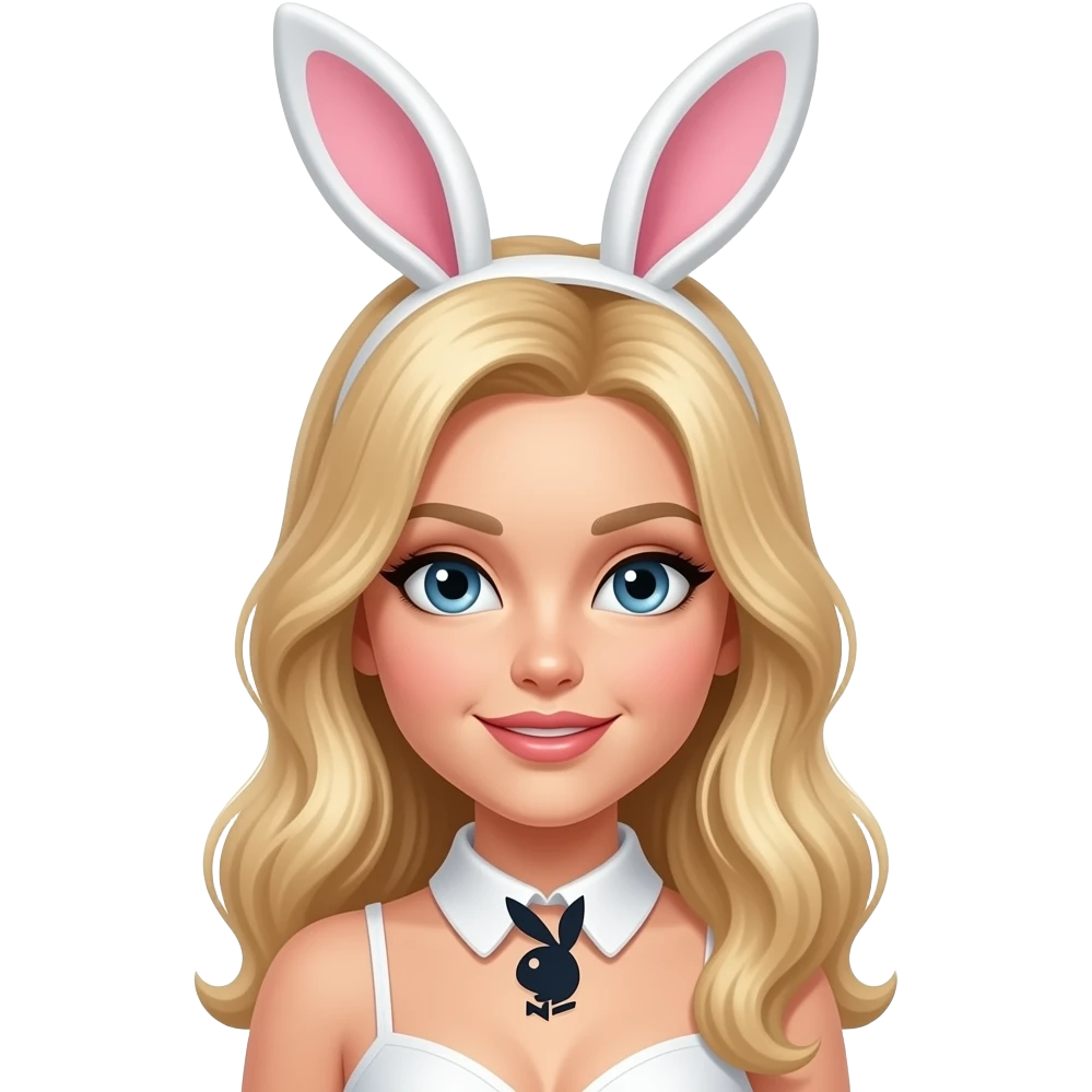 Playboy girl blonde bunny emoji