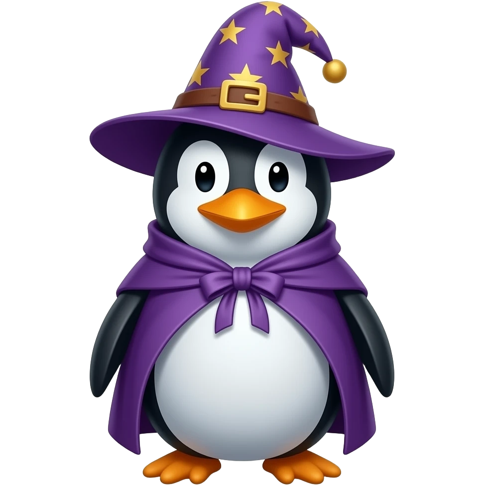 Penguin Wizard emoji
