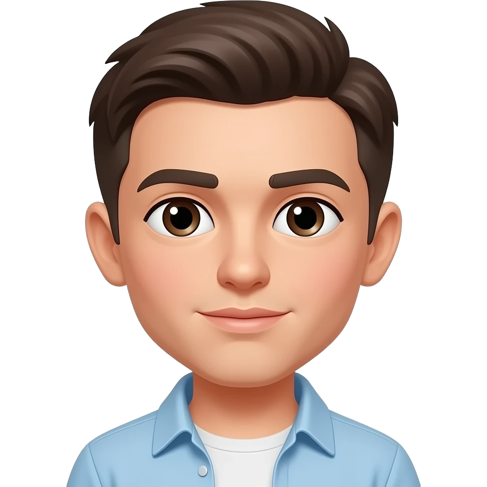 Bitte einen Emoji der die Augen ein bisschen weiter unten hat und einen Mund, der auch ein bisschen weiter oben bei den Augen ist mit ein bisschen roten Bäckchen emoji