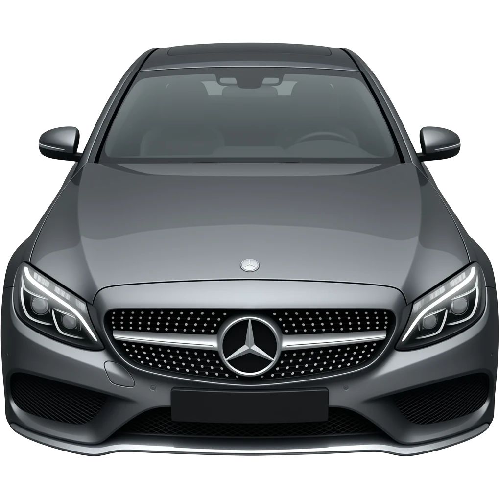 dark Graphite Grey Metallic mercedes c class w205 looking at it from an 30 degree angle emoji