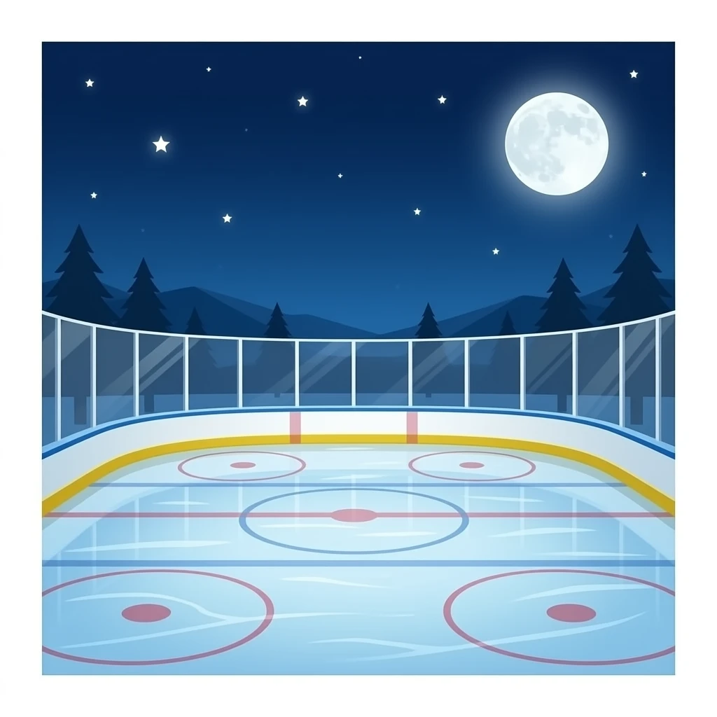 ice rink at night emoji