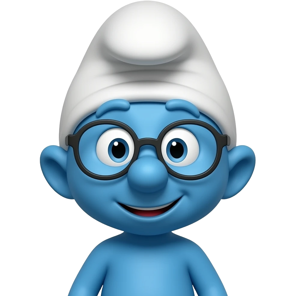 PAPA SMURF BUT BLACK without GLASSES emoji