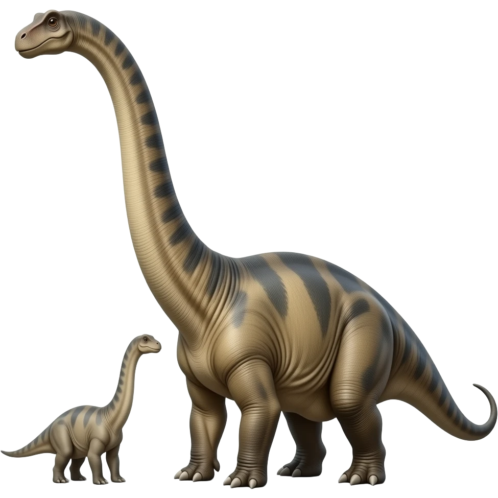un diplodocus con su cria mas realista i con el cuello mas largo emoji