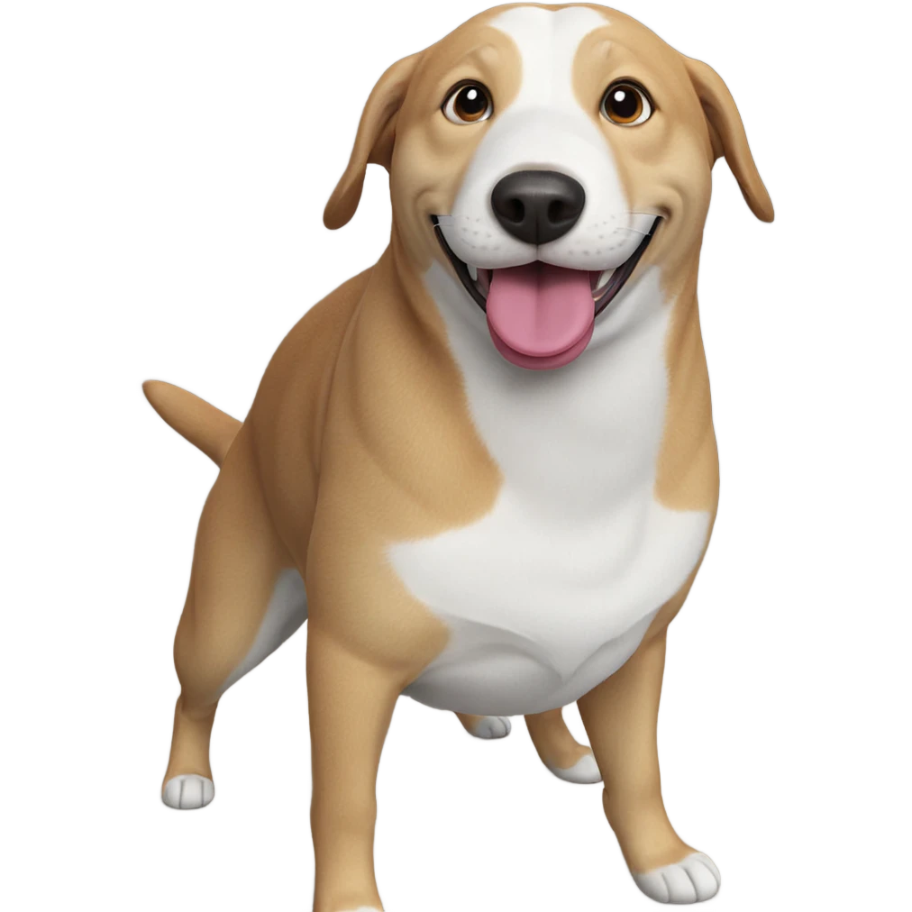 playful dog with tongue out emoji