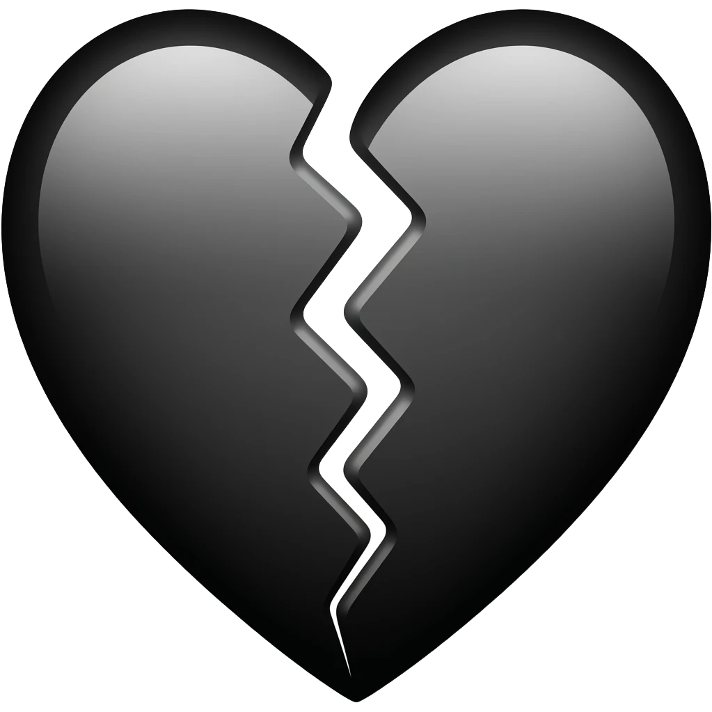 Black broken heart emoji