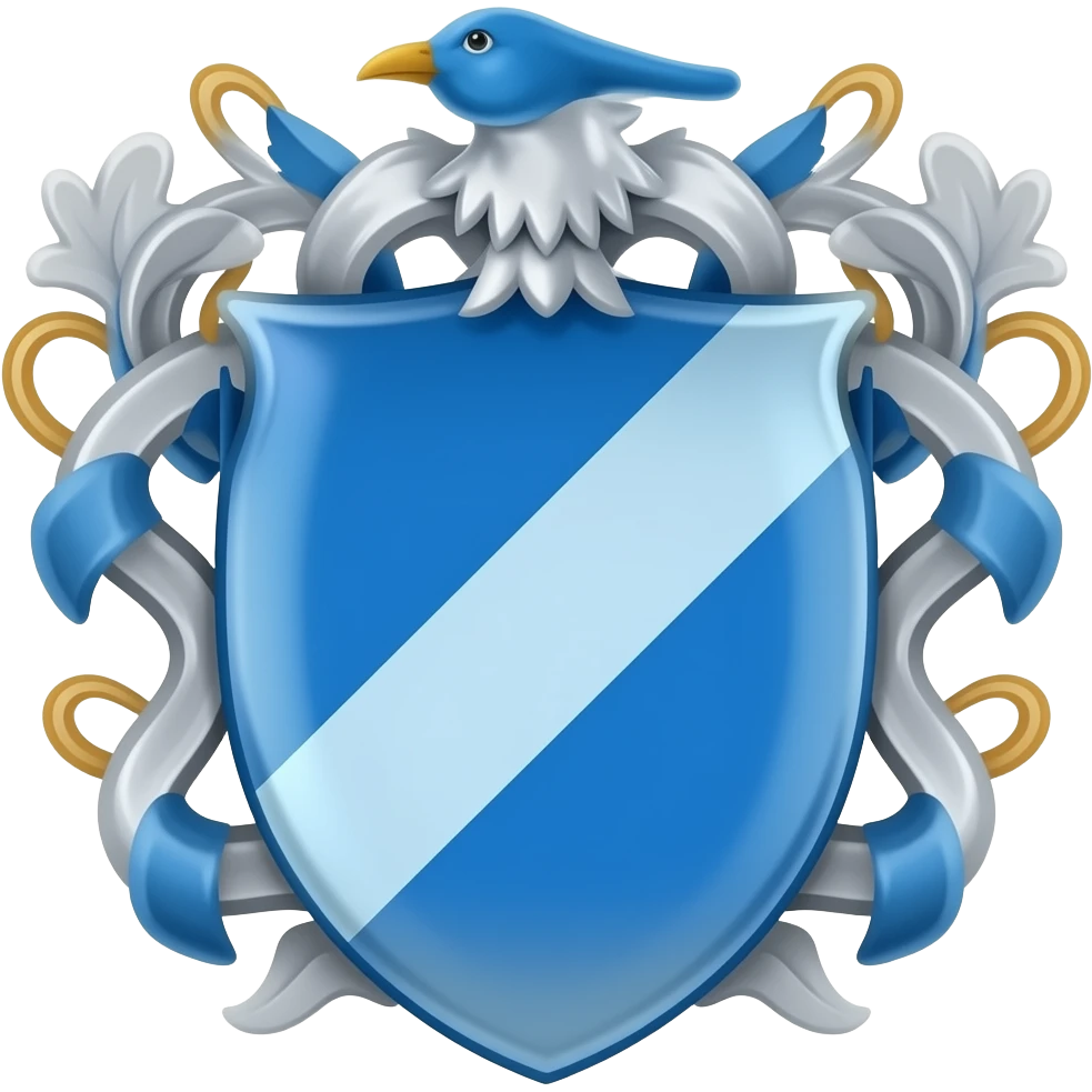 blue bird coat of arms emoji