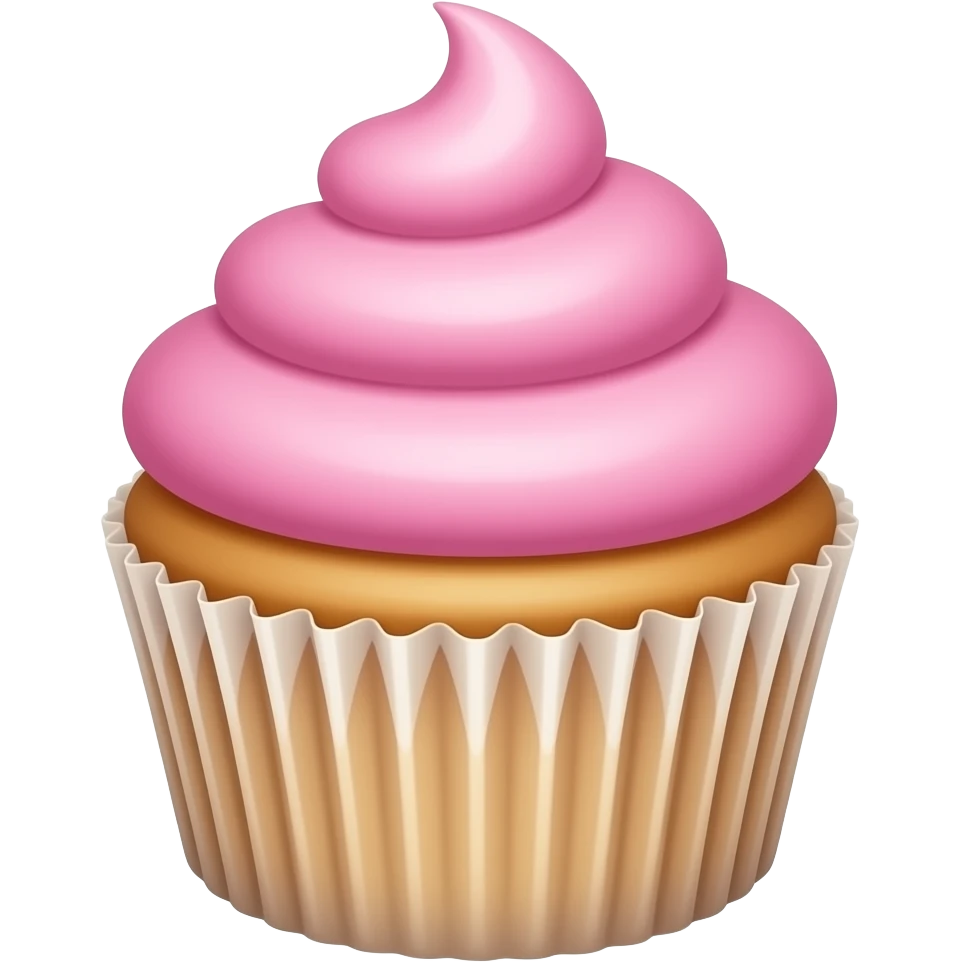 Cupcake with pink icing emoji