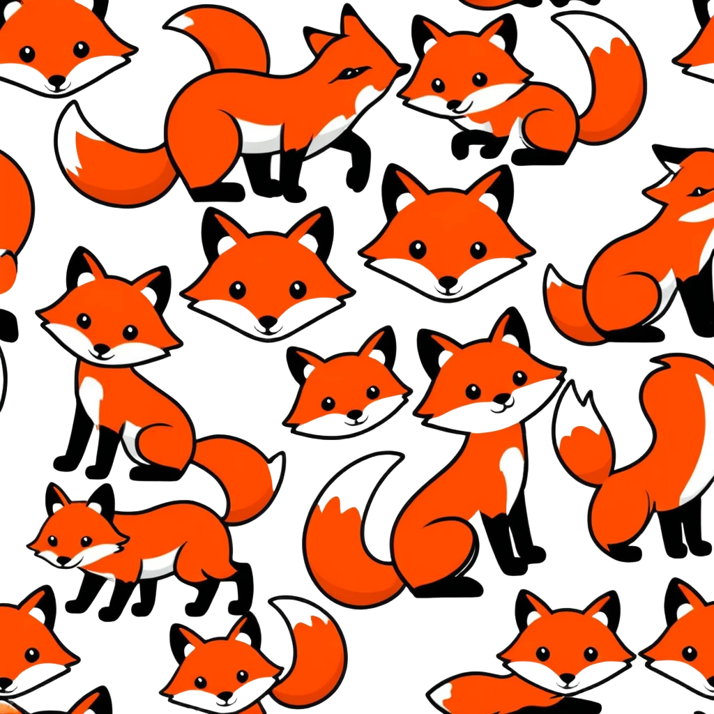 Group of Red fox emoji