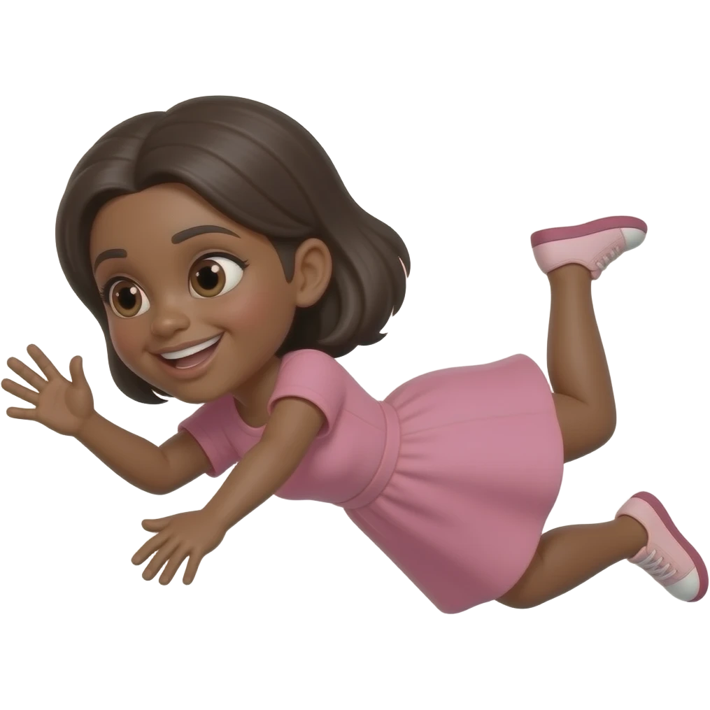 brown woman falling emoji