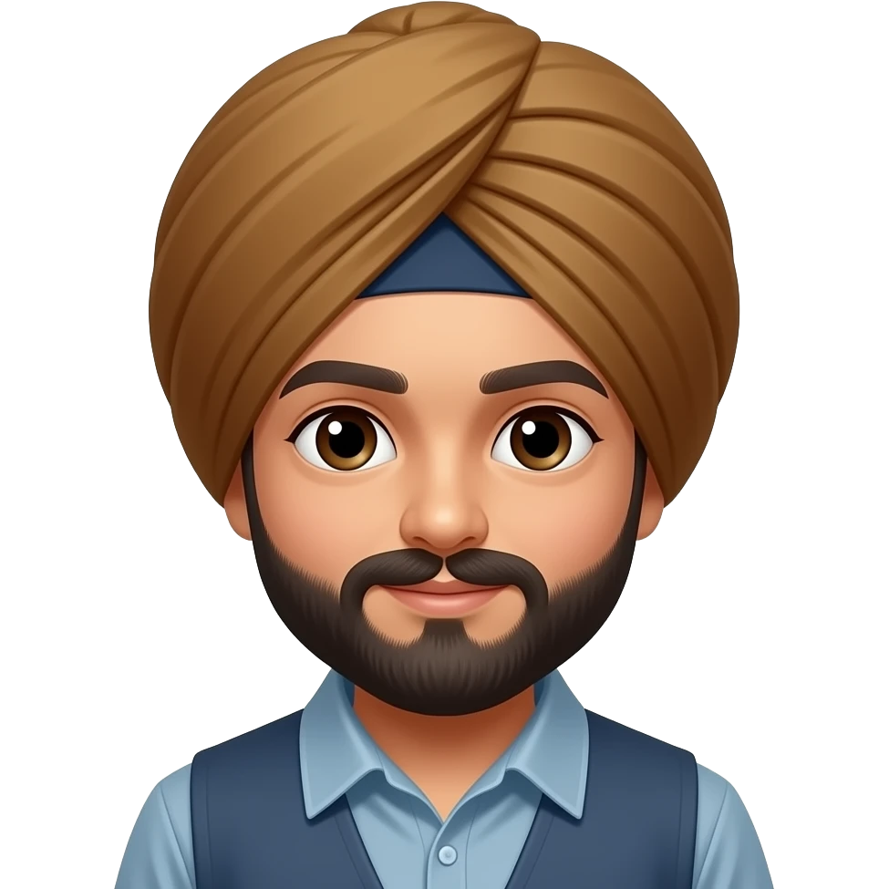 I want a sikh kid emoji with wearing gol patka on top of head emoji