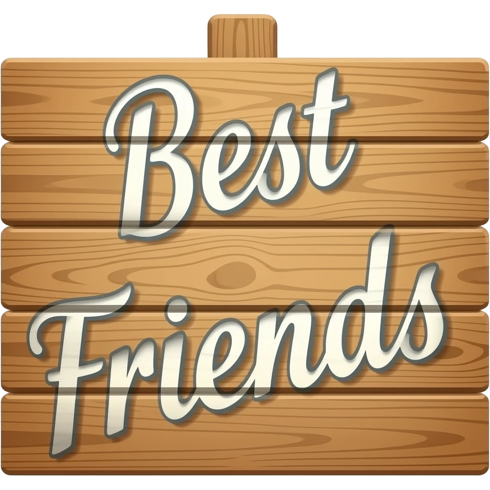 VERTICAL SIGN  BEST FRIENDS emoji