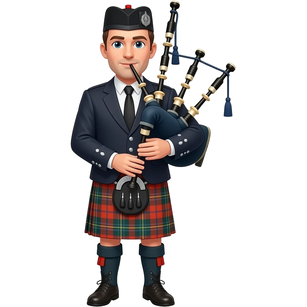 Man with kilt & bagpipes emoji