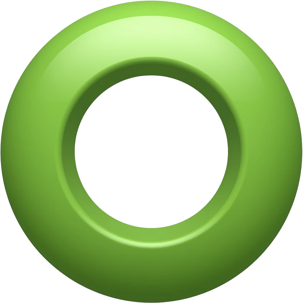 GREEN HOLLOW CIRCLE emoji