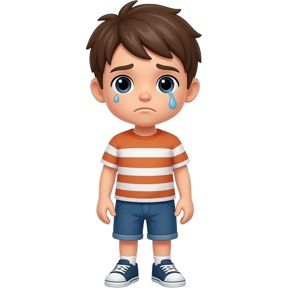 tired boy with entire body emoji