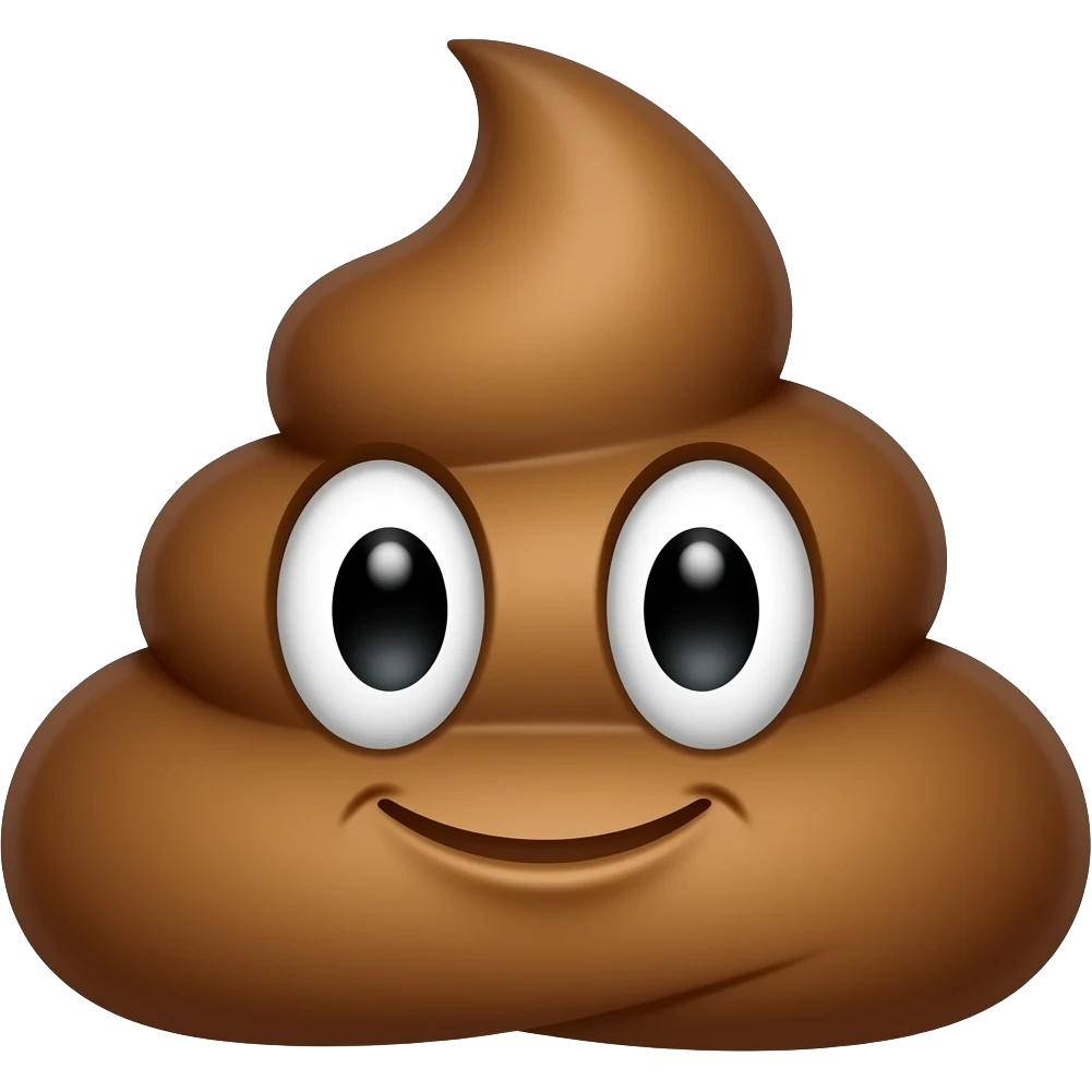 Какашка с маленькой какашкой emoji