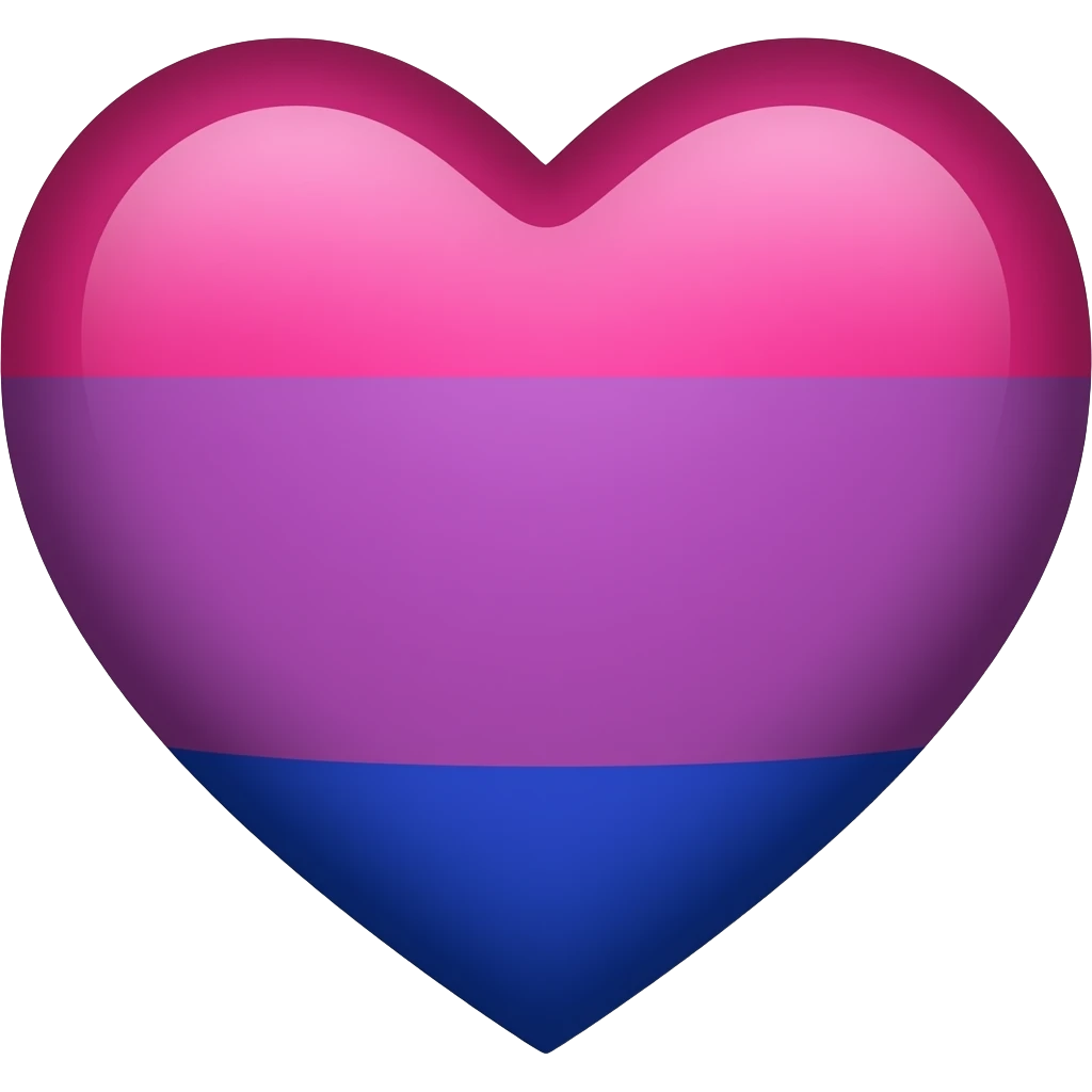 Bi-Sexual flag heart emoji
