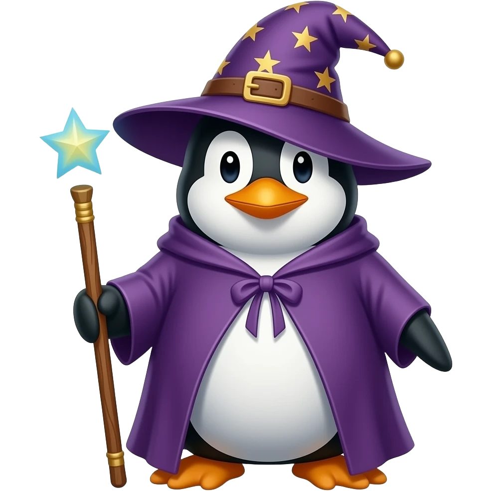 Penguin Wizard emoji
