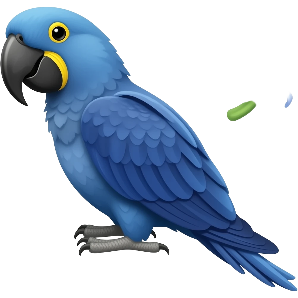 Blue hyacinth macaw emoji