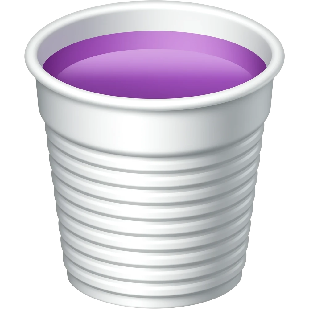 Styrofoam cup purple liquid emoji