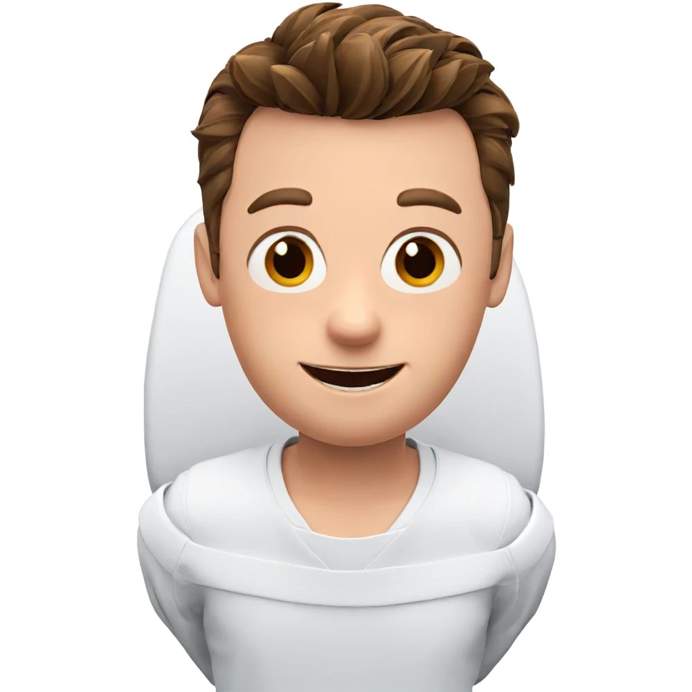 smiling boy with brown hair emoji