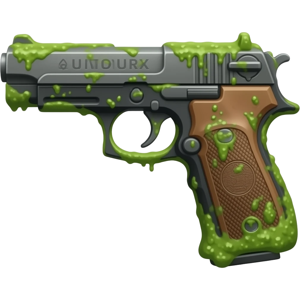 A  algae covered gun emoji