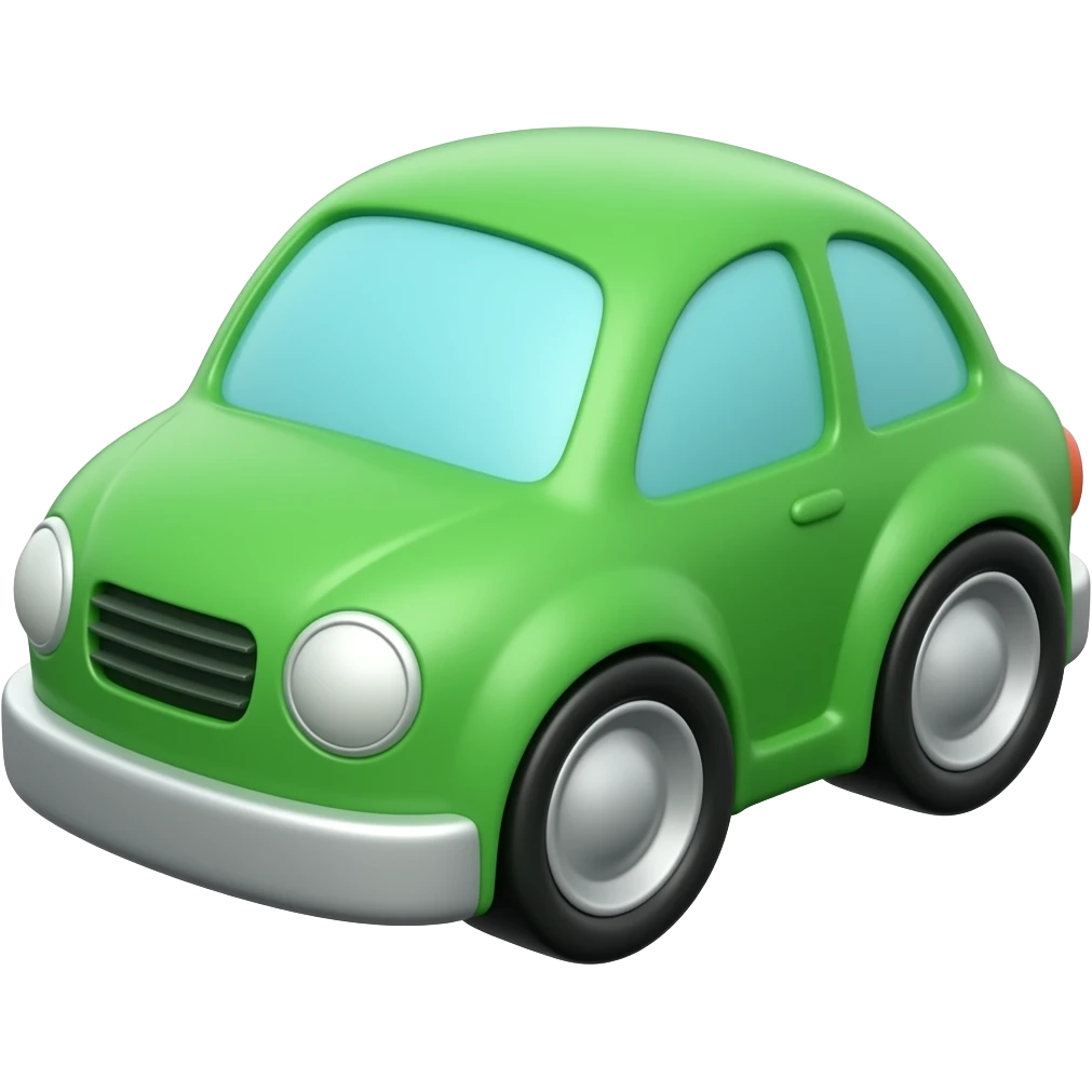 Toy green car emoji