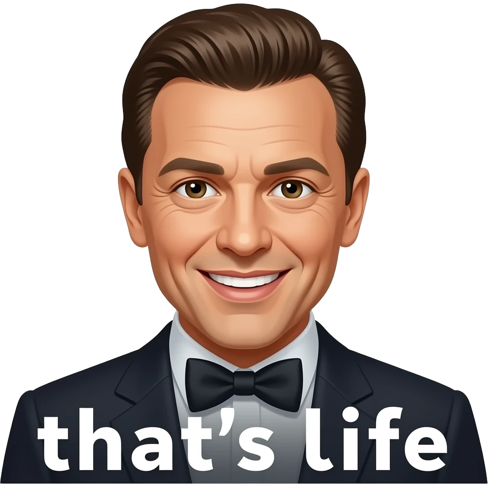 frank sinatra like the cover of his record  that has "that's life" emoji