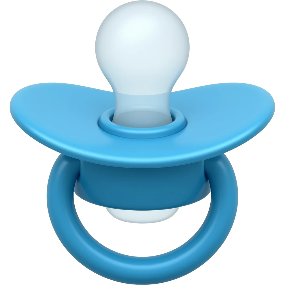 blue baby pacifier emoji