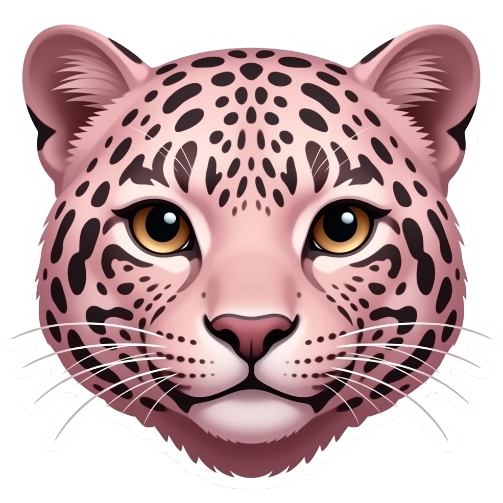 Милий стікерпак з рожевим і леопардом emoji