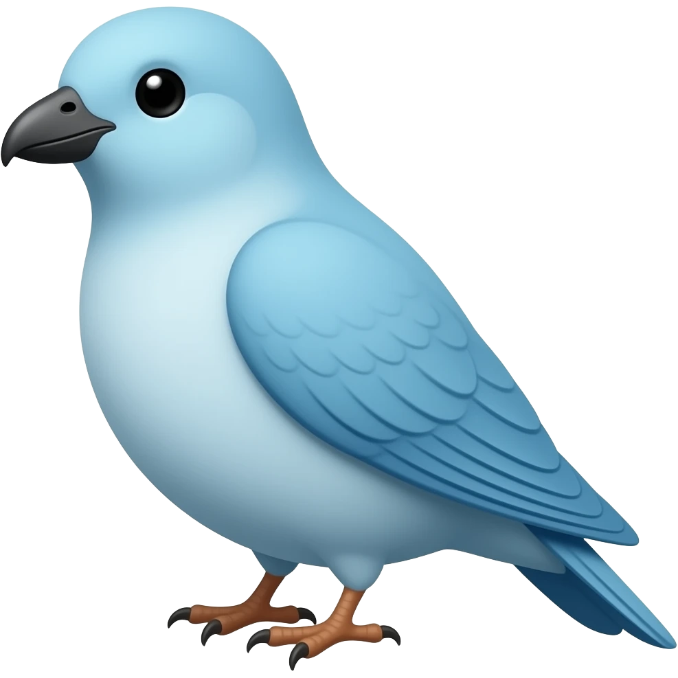 Light blue bird emoji
