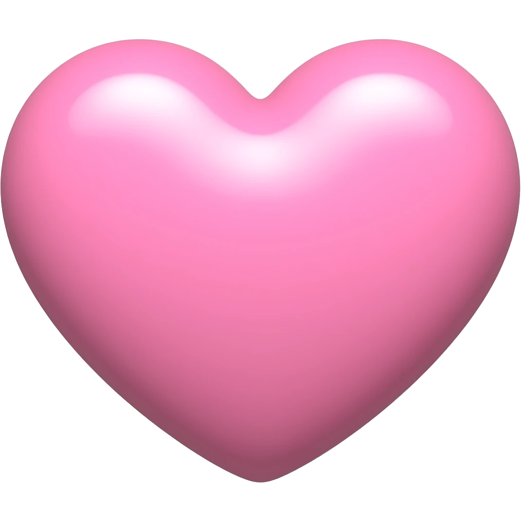 Light pink heart with glaze emoji