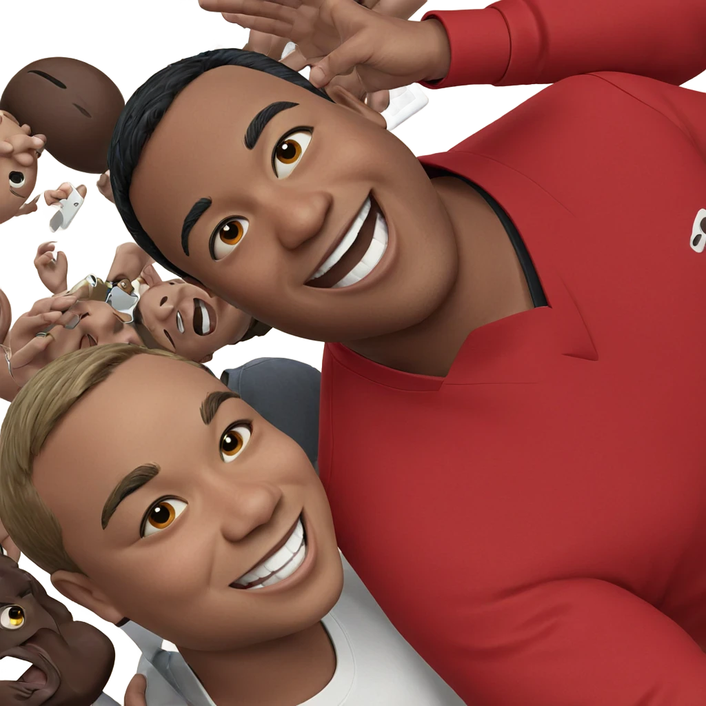 boys sharing joyful moment emoji